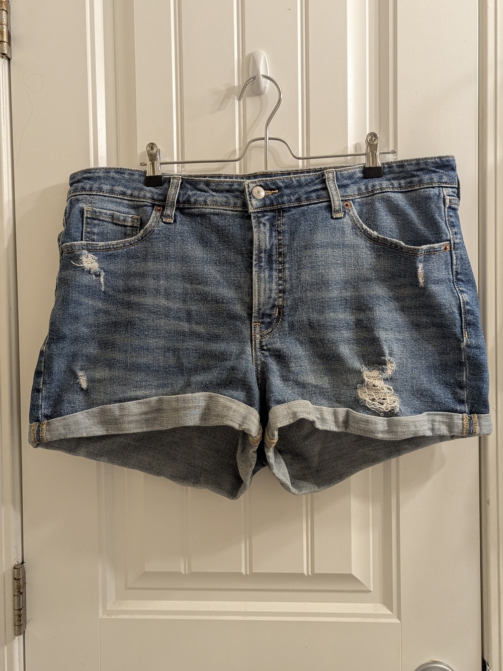 Old Navy High-Rise OG Straight Secret-Smooth Pockets Light Blue